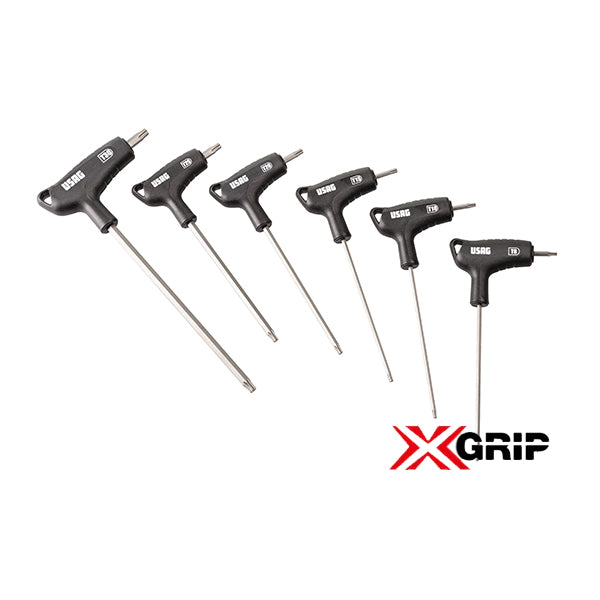 280 HXTX/SE6 | Serie di 6 chiavi maschio con profilo TORX® speciale X-Grip e impugnatura bimateriale - Usag - U02802450 280 HXTX/SE6 | Serie di 6 chiavi maschio con profilo TORX® speciale X-Grip e impugnatura bimateriale - Usag - U02802450